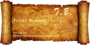 Toldi Botond névjegykártya